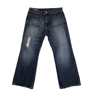 Buffalo David Bitton Jeans Men's 33x26 Denim Otto X-pert Wide Leg Distressed